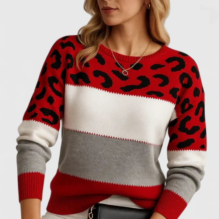Sienna | Leopard Panel Sweater.