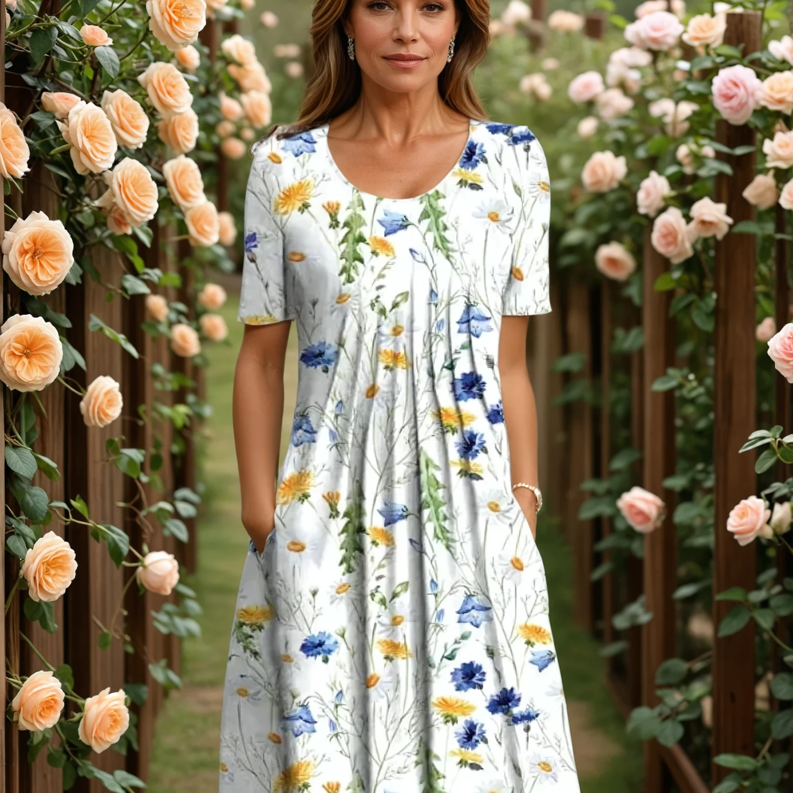 Helen | ELEGANT DRESS WITH TUMMY COVERAGE