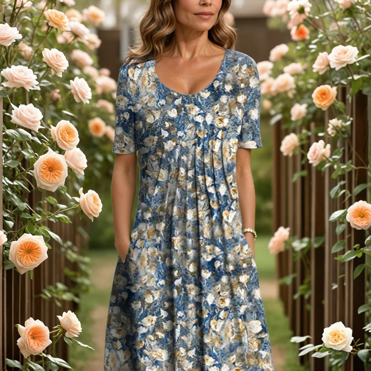 Helen | ELEGANT DRESS WITH TUMMY COVERAGE