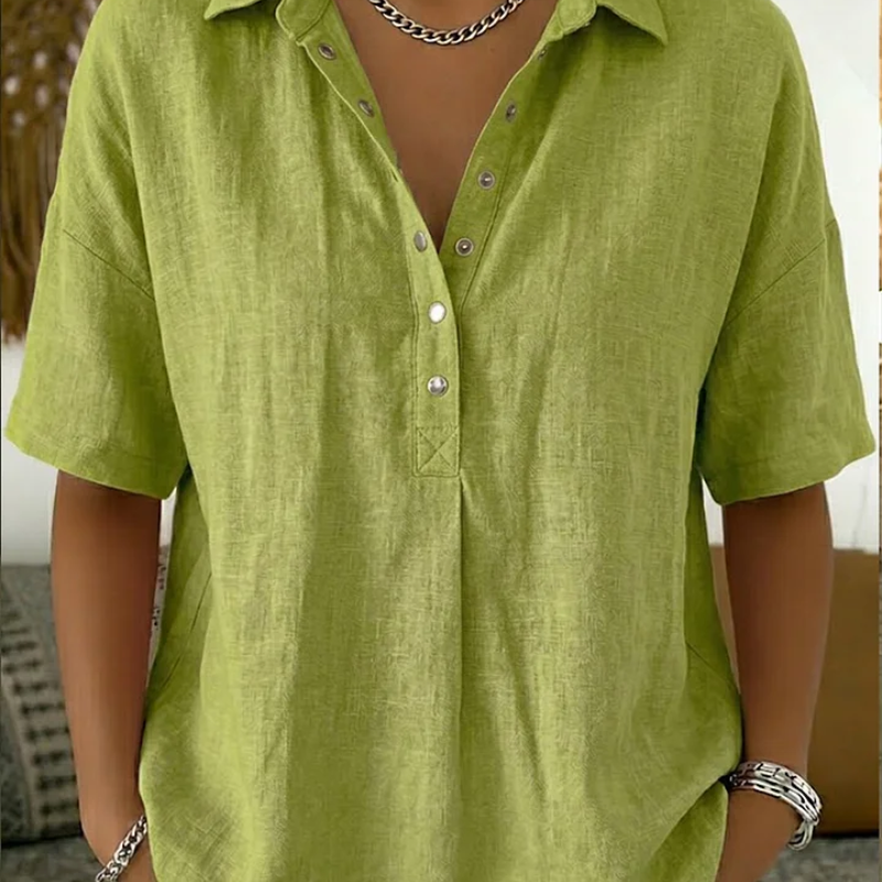 Margaret | Elegant Linen Lightweight Blouse