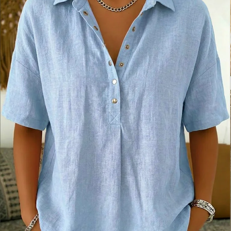 Margaret | Elegant Linen Lightweight Blouse