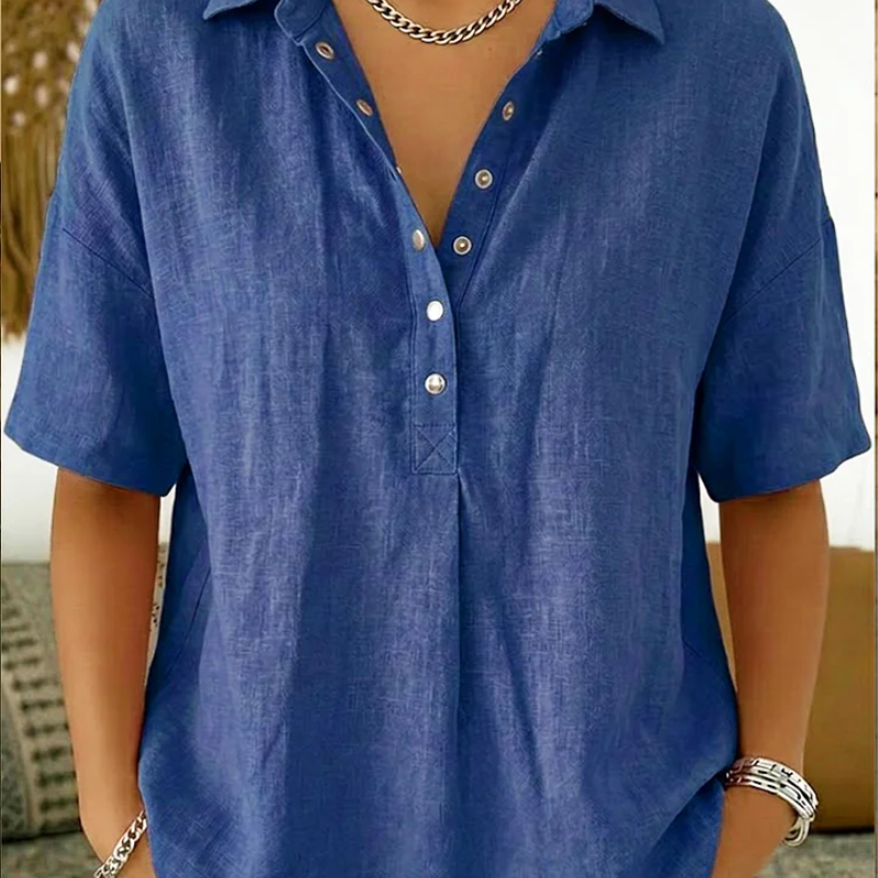 Margaret | Elegant Linen Lightweight Blouse