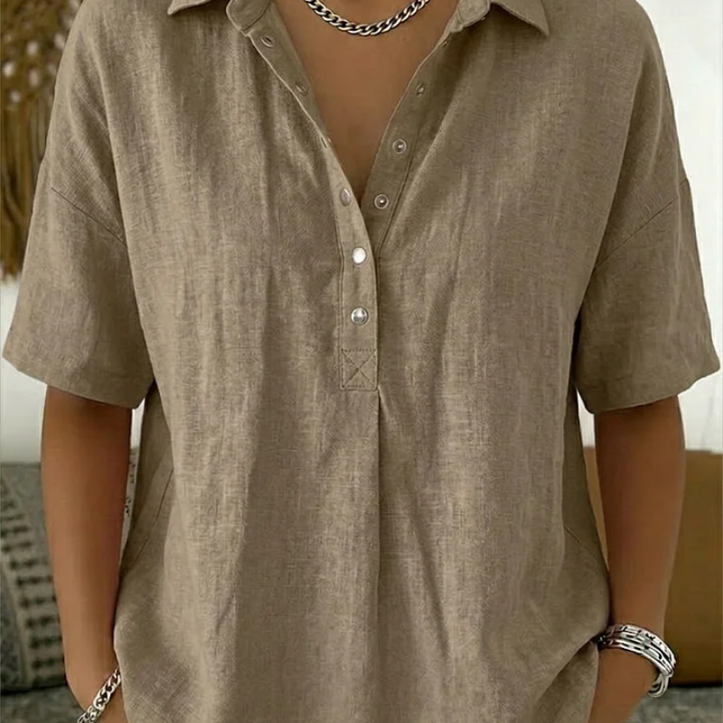 Margaret | Elegant Linen Lightweight Blouse