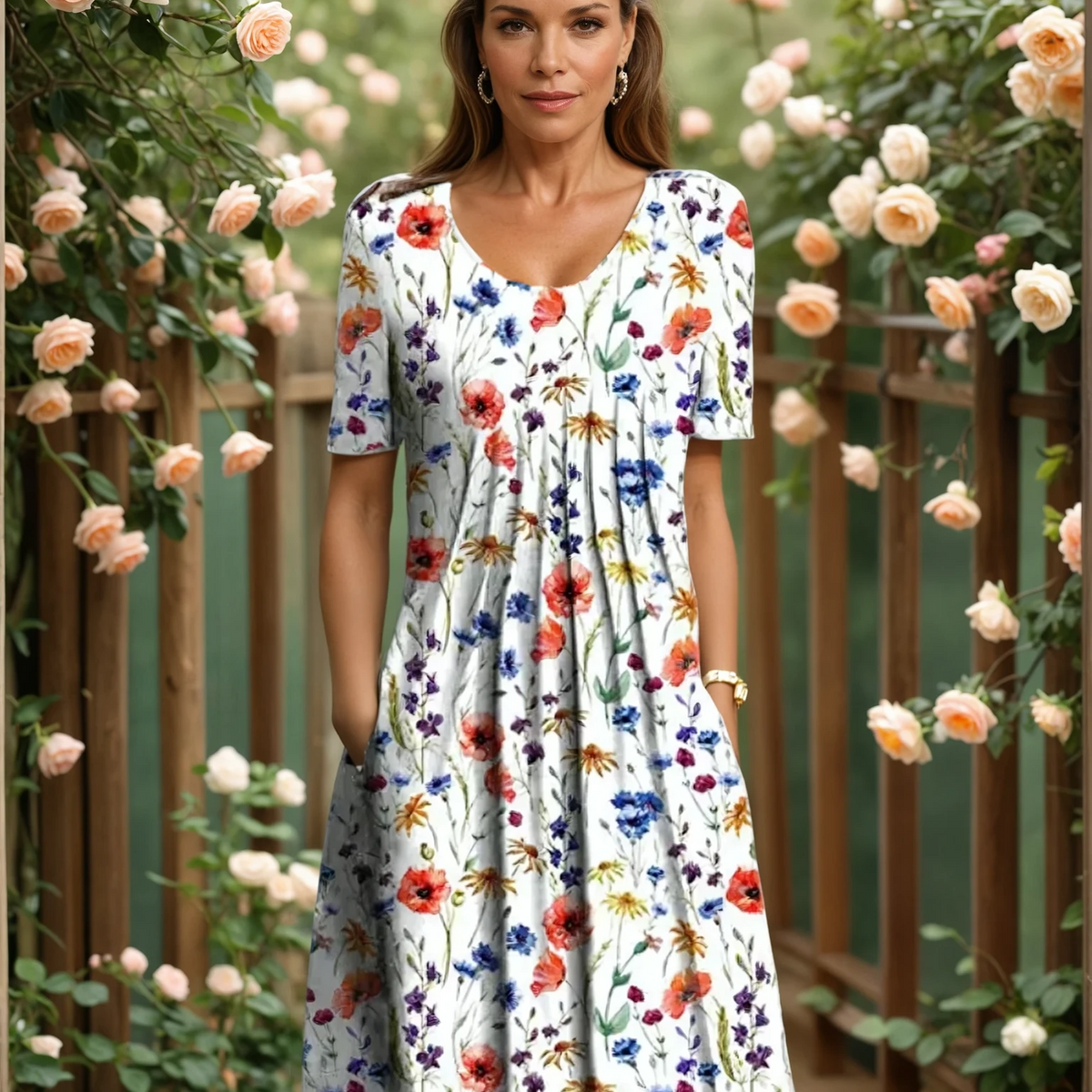 Helen | ELEGANT DRESS WITH TUMMY COVERAGE