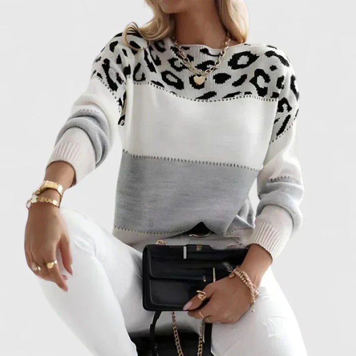 Sienna | Leopard Panel Sweater.