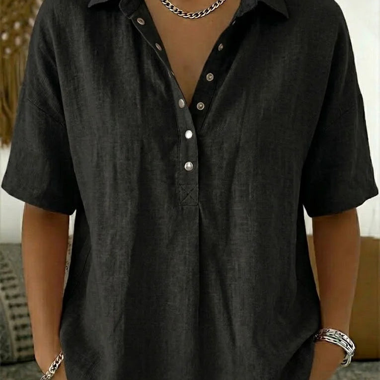 Margaret | Elegant Linen Lightweight Blouse